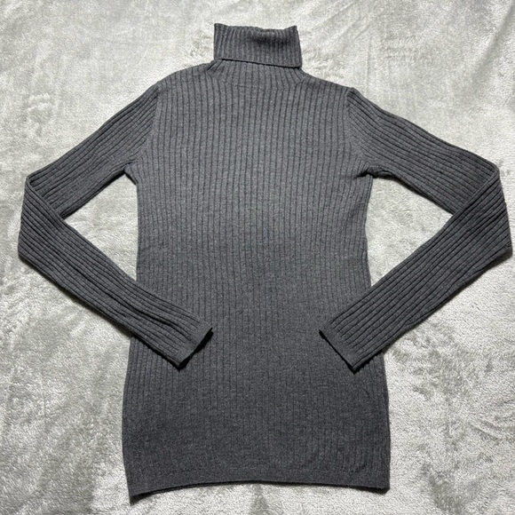 Vince Sweaters - Vince Sweater Womens Size S Gray Turtleneck Cashmere Ribbed Knit